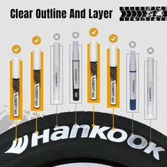 ConceptInks Premium Tire Marker Pens, White Waterproof Paint Markers