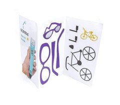 3D Printing Pen W/ Display 3 Colors of PLA Filament Stencil Book Guide & Charger