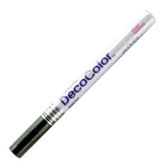 140-1 Marvy DecoColor Paint Marker, Extra Fine Tip, Black Ink, Box of 12
