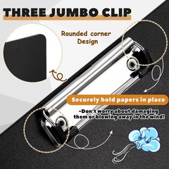 Tenceur 4 Pcs Extra Large 11×17 Clipboard – Horizontal Three Clip Plastic Cli…