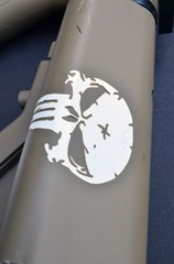 2PACK Camouflage EasyPeel Spray Paint Cerakote Camo Gun Stencils PUNISHER SKULLS