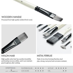 ARTIFY Paint Brush Set, 10 Pieces Paint Brushes for Acrylic Painting with cas…