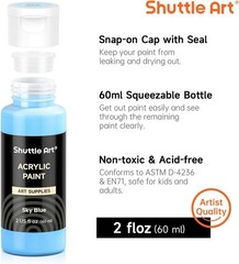 100 Colors Acrylic Paint Set in 2oz Bottles for Every Artist’s Needs