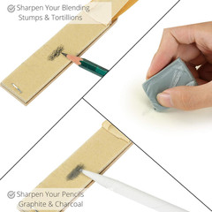 Mr. Pen – 14 Pack of Blending Stumps, Art Eraser, Blending Sticks for Drawing, S