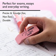 BAZIC Eraser Sets Eraser, Pink (2233) | latex-and PVC-free, pink block erasers
