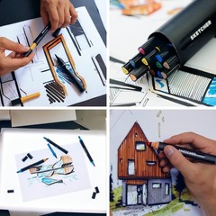 ™ Dual-Tip Sketcher Set 12-Marker Set, Main Kit 1