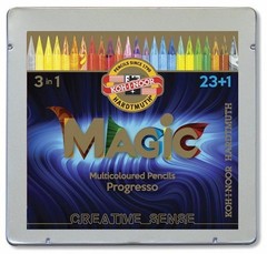 PROGRESSO Magic Pencil Set Multicolored Crayon Woodless KOH-I-NOOR 8774 8772