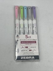 Zebra MILDLINER Dual Ended Brush Pen & Marker Set