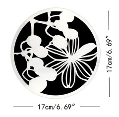 8-Pack Floral Painting Stencils – Round Hollow-Out Reusable Craft Stencils fo…