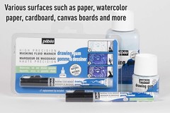 Pebeo Liquid Latex Masking Fluid Drawing Gum, 45ml/1.52oz Bottle