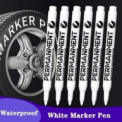 6 Pack Acrylic White Paint Pens White Permanent Marker with Extra Fine Point