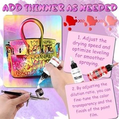 33 Colors Acrylic Airbrush Paint Kit – Ready to Spray, Water-Based, Includes Thi