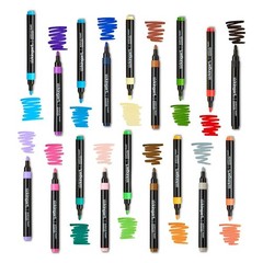 36 Colors 2mm Tip Acrylic Paint Markers WaterBased Ink Craft Pen Kit Set