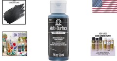 2 oz Multisurface Metallic Paint Charcoal Black Liquid Satin Finish All Surfaces