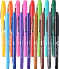 Felt Tip Pens, 16 Pack, Assorted Colors, Colored Felt Tip Pens