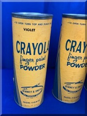 CRAYOLA FINGER PAINT POWDER VIOLET YELLOW RED ORANGE BLUE BROWN GREEN NON TOXIC
