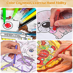 172 Pack Painting Colouring Art Set, Art Supplies with Drawing Easel, Wooden Cas
