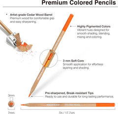 Drawing Travel Art Set – 60 Sheets 6 X 8 Inches Drawing Pad,16 Wood Colored Penc