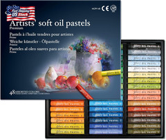 MUNGYO Gallery Artists’ Soft Oil Pastels Professional, 48 Assorted Colors, Vibra