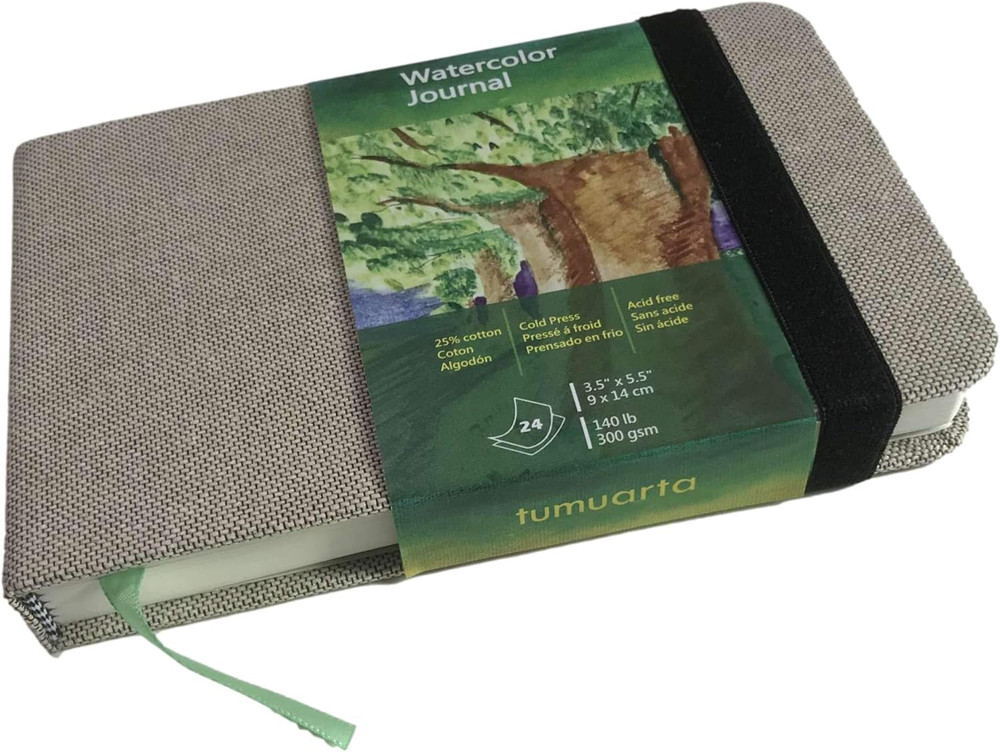 Watercolor Journal 3.5×5.5” 140 LB 300 GSM tumuarta Cotton Paper Cold