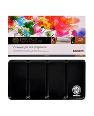 Professional Half Pan Size Water Colors Set in Tin Case/Integral Mixing Palet…
