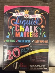 20 Pack Liquid Chalk Markers – Multicolor, Dustless, Kid-Safe for All Surfaces