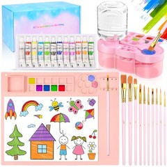 Art Painting Kits, Paint Station, Including Upgraded Paint Brush Cleaner, 20″…