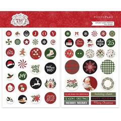 Holly & Ivy Double-Sided Cardstock 5″X7″ – 2 Sheets Pre-Colored Epoxy Dies Paper