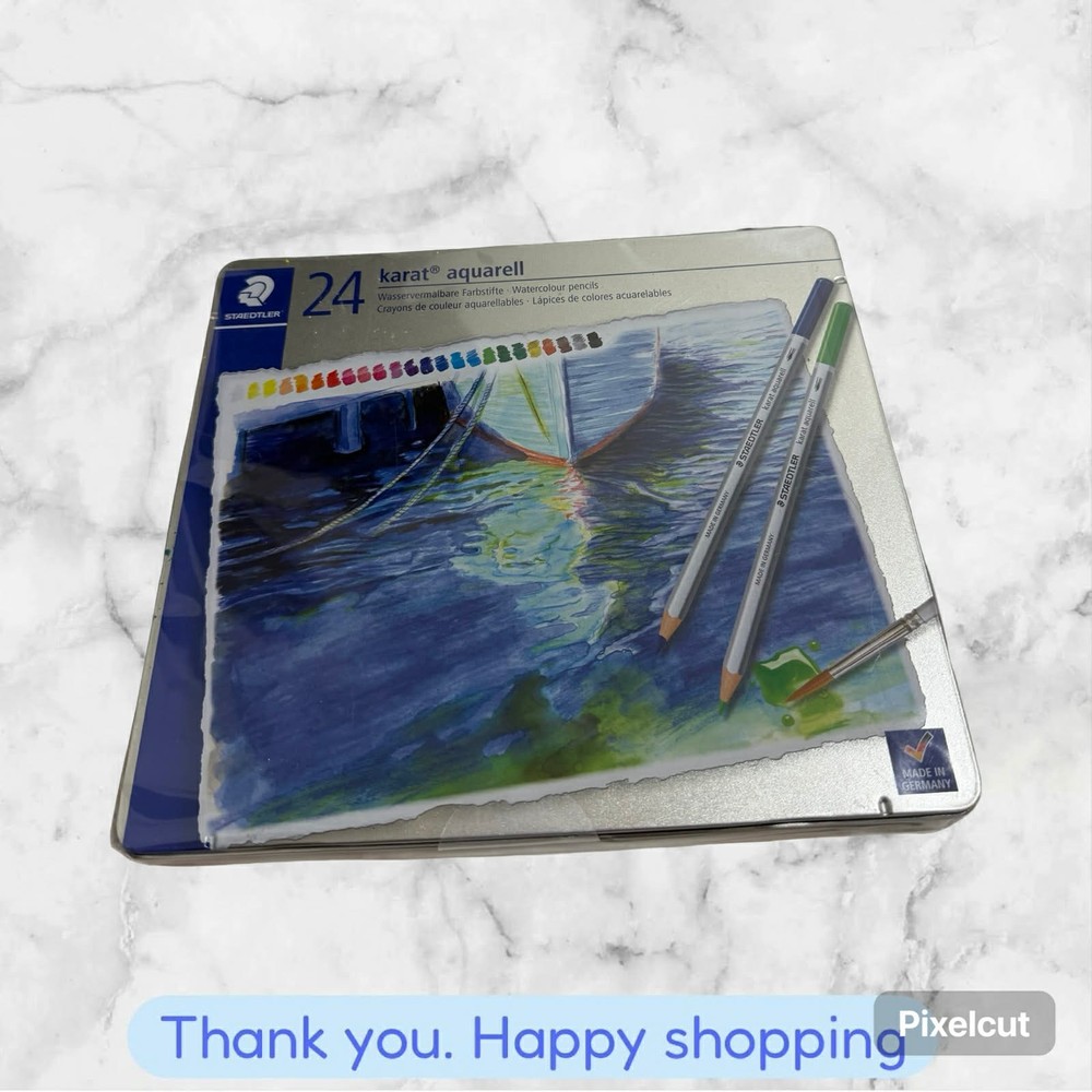 Steadler Colored Pencils Karat Aquerel 24 Colors 125 M24 BRAND NEW SHIPPING