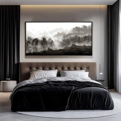 Wall Art Trees for Living Room Large Canvas Wall Art for Bedroom Framed Black…