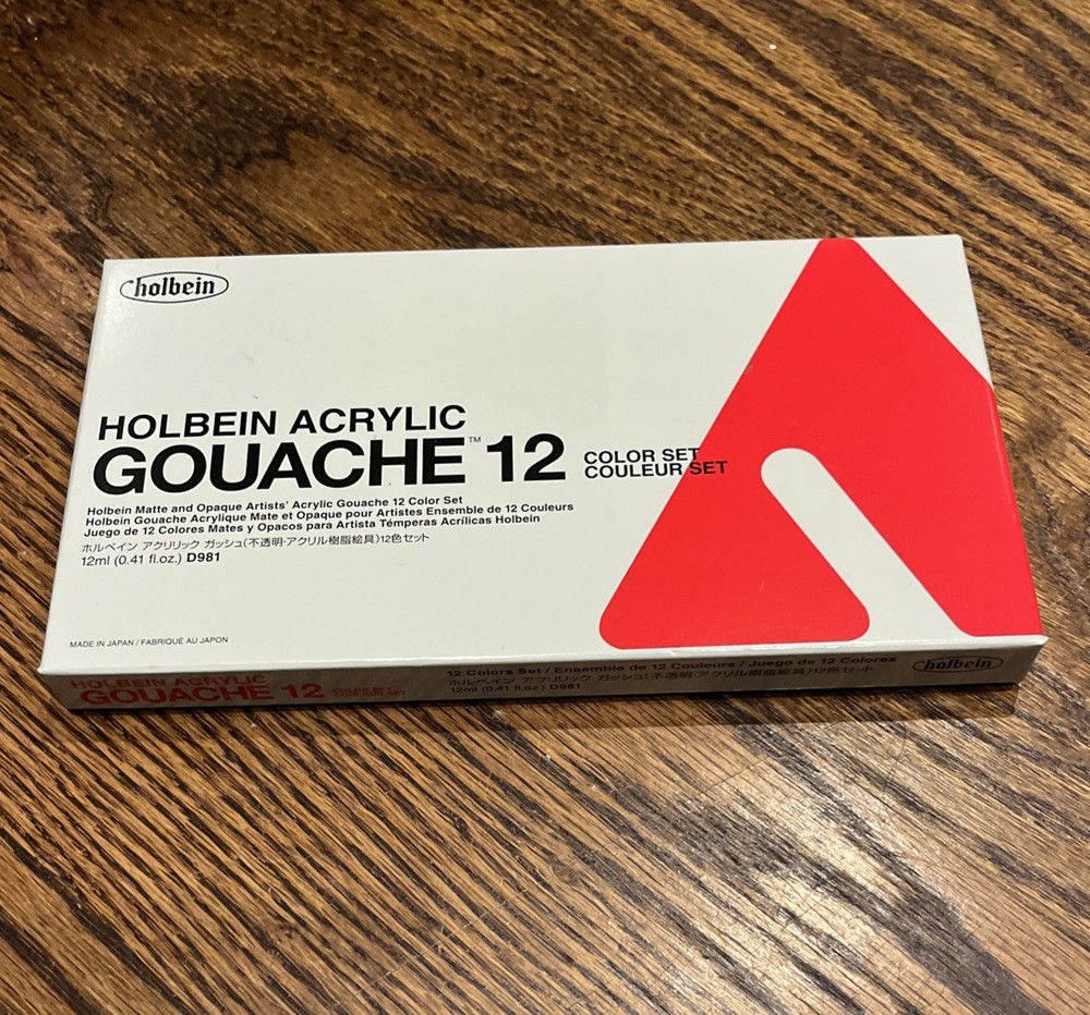 Holbein Acrylic Gouache Colors School Set Of 12 – D981 – New