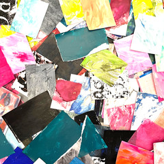 2lb Mixed Media Collage Paper Box Hand-Painted Papers for Collage & Art Journals
