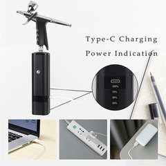 I-BEAUTEE 27PSI Airbrush Kit, Rechargeable Cordless Airbrush Compressor, Dual Ac