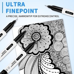 craftinova Black Ultra Fine Point Permanent 1 Count (Pack of 30),