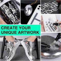 Liquid Chrome Mirror Markers Pens Waterproof DIY Paint Marker for Art Craft US