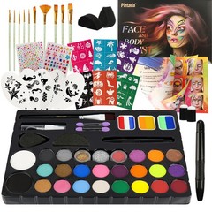 Pintada 26 Color Face 7.8in*5in*0.5in, 26 Colors Paint With Brush Set