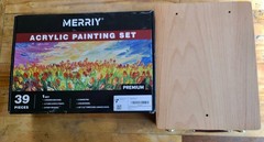 MERRIY Artist Acrylic Paint Set, Painting Supplies Kit with 12 Colors 29 Pieces