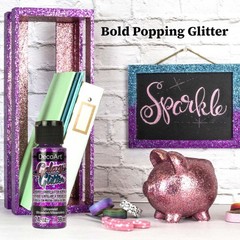 DecoArt Galaxy Glitter Acrylic Paint Set – 9 18 oz, Multicolor