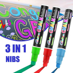 Window Chalk Markers for Cars Glass Washable, 16 Colors Jumbo Liquid Chalk Marke