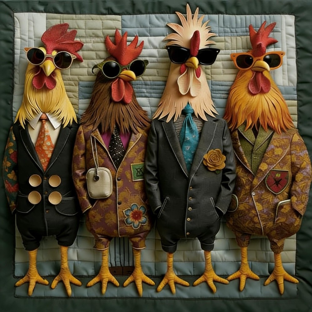 ARPADAMO Diamond Art Painting Kit for Adults,Funny Sunglasses Rooster DP02562