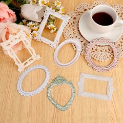 40Pcs Scrapbook,Lace Frames Scrapbook Paper Scrapbooking 14 x 20 cm, colorful