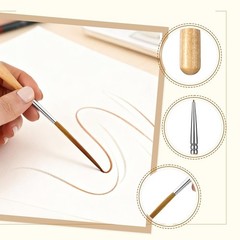 3 Pcs Rigger Liner Brushes Scroll Pinstriping Brush Fine Tip Detail Paint Brush