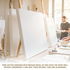 3 Pack of US Art Supply 20″ x 30″ Acrylic Primed Cotton Duck Stretched Canvas