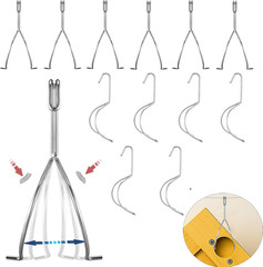 12 Pack Heavy-Duty No-Drill Cabinet Door Hangers for Painting and Drying