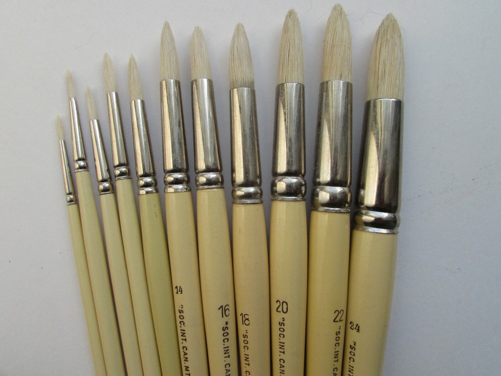 Tobgi Premuim Artist Quality Chungking White Bristle Round choose your size