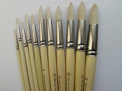 Tobgi Premuim Artist Quality Chungking White Bristle Round choose your size
