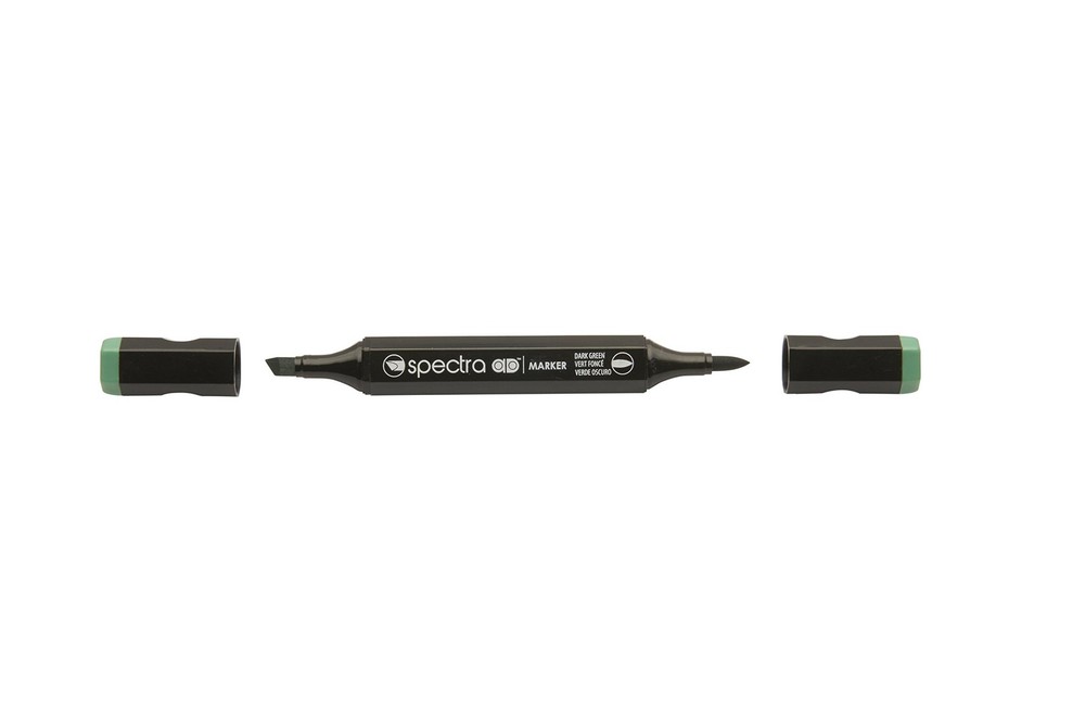 Chartpak Spectra TriNib Brush DualTip Dark Green Art Marker S049AD 1 PCS