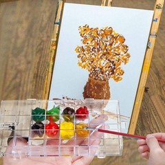 joybest Watercolor Palette Box 24 Well Airtight Travel Paint Storage Case