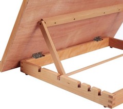 Brown Wood Drafting Table Easel 5 Adjustable Angles for Drawing and Sketching