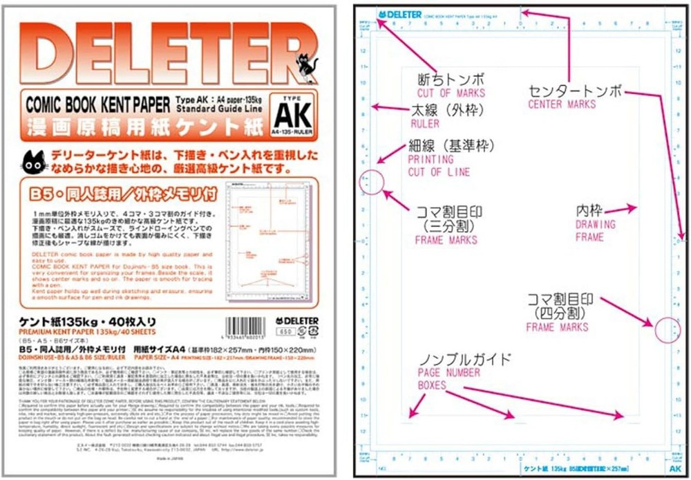 Derita manuscript paper Kent paper A4 AK type with memory 135Kg